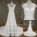 Last design lace Appliques Tulle Sheath Pink Wedding Dress bride dress